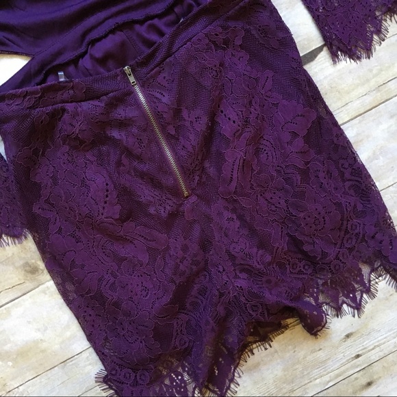 NWOT Purple lace romper - Picture 6 of 6